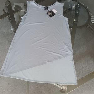 Bobeau knit tank. Asymmetrical hem.